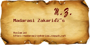 Madarasi Zakariás névjegykártya